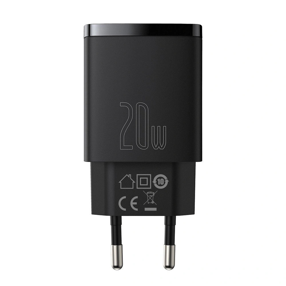 Szybka ładowarka sieciowa USB-A / USB-C Baseus Compact CCXJ-B02 20W 3A PD QC 3.0