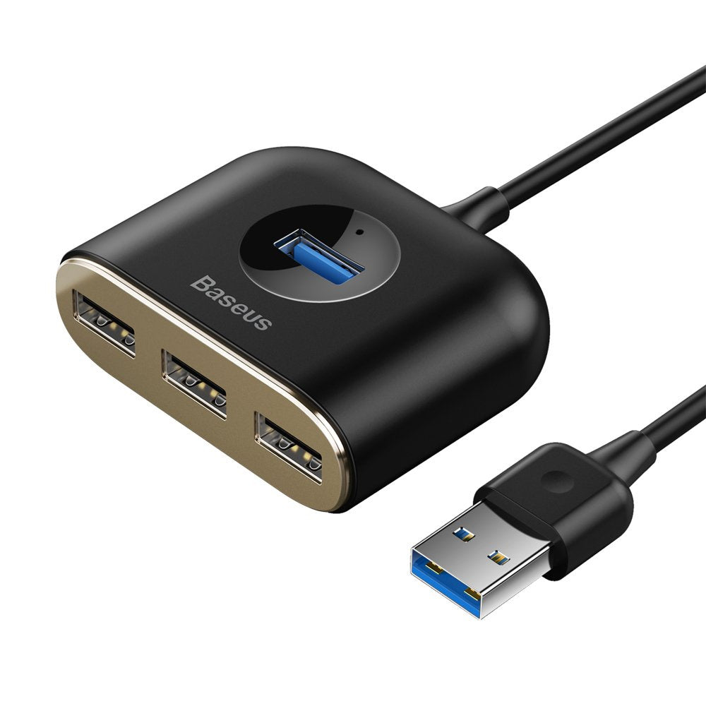 HUB Baseus Square USB-A do 1x USB-A 3.2 Gen 1 / 3x USB 2.0 z kablem 1m