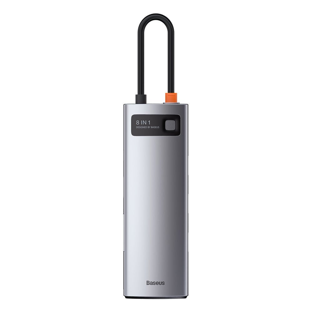 Hub Baseus Metal Gleam 8w1 USB-C - USB-C PD 100W HDMI 4K czytnik kart SD microSD USB-A 3.2 RJ45