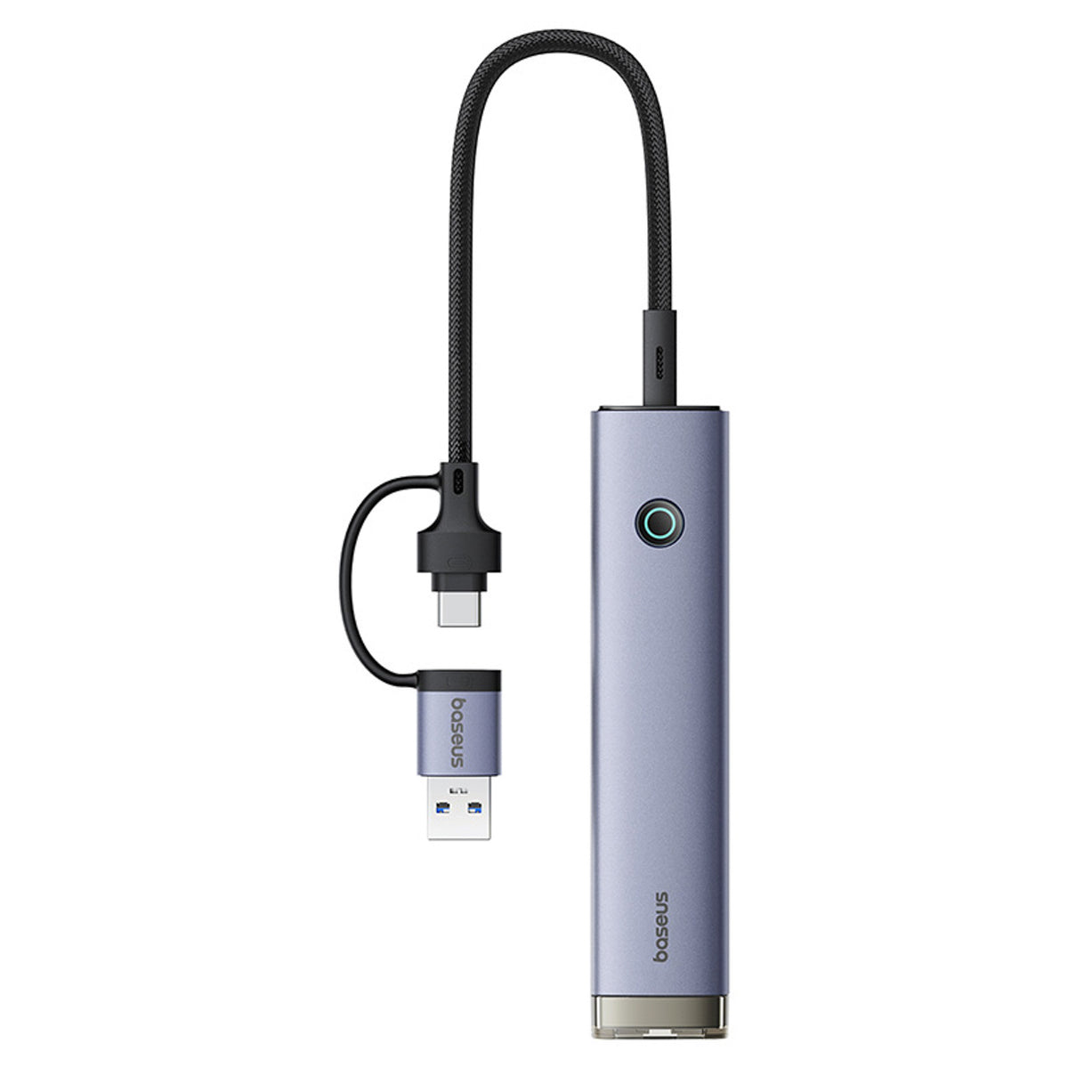 Hub Baseus UltraJoy Series 4 w 1 USB-A/USB-C do 3 x USB-A 3.0 + 1 x RJ45 + 1 x wejście USB-C 5V