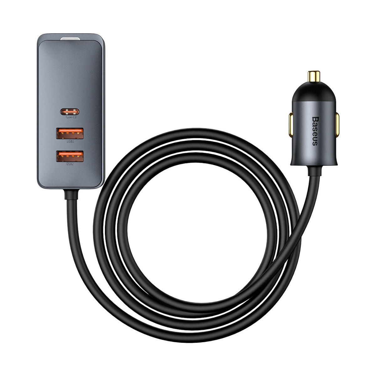 Baseus Share Together Ładowarka samochodowa wieloportowa 2x USB-A + 2x USB-C 120W