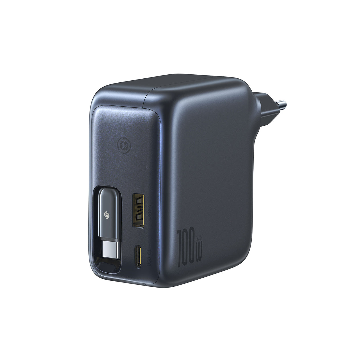 Baseus EnerCore CJ11 Ładowarka sieciowa 100W USB-C USB-A ze zwijanym kablem USB-C