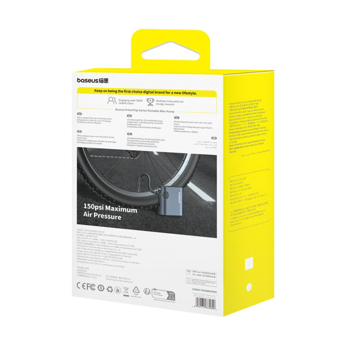 Pompka elektryczna Baseus PrimeTrip Series z cyfrowym wyświetlaczem do rowerów
