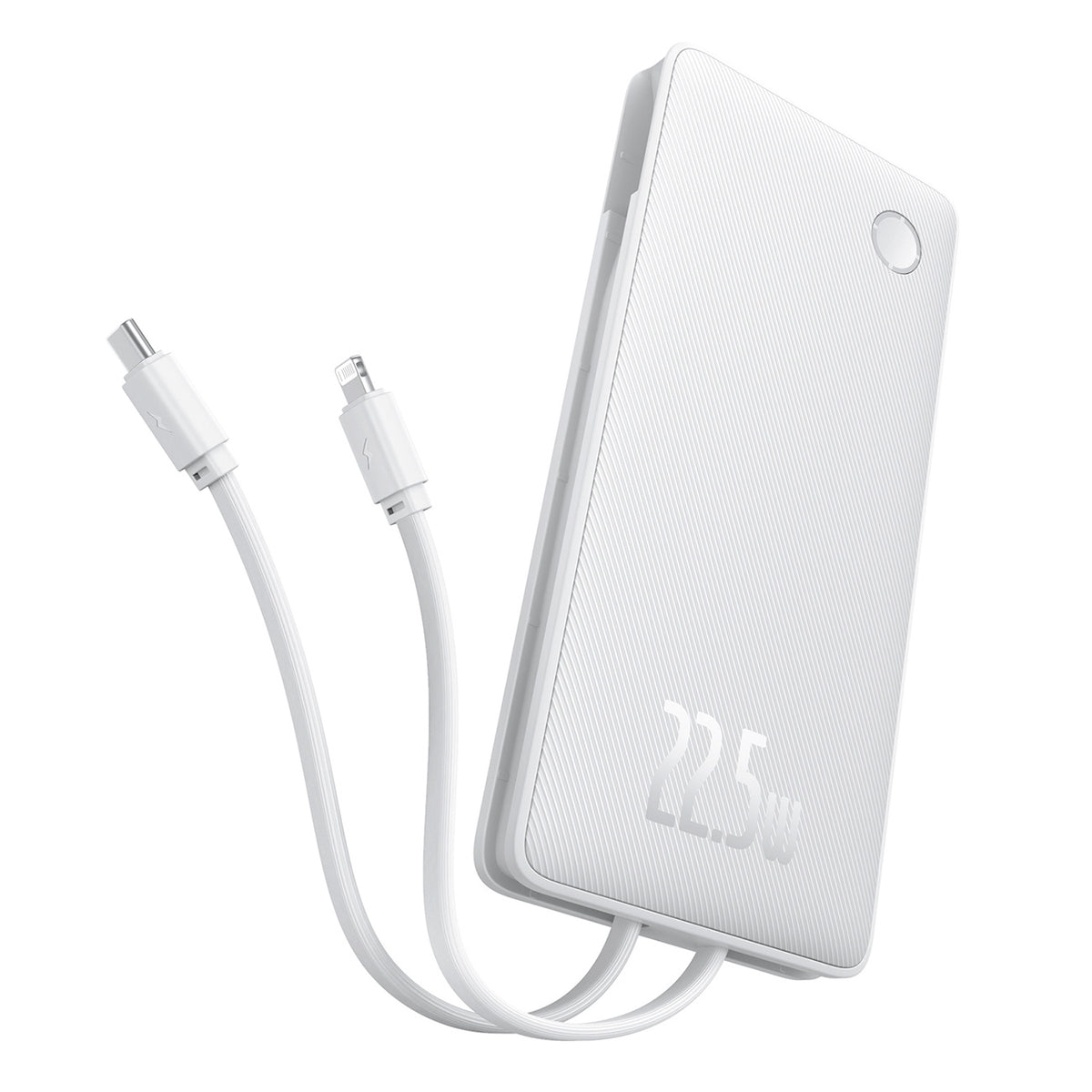 Powerbank Baseus Airpow Lite 10000mAh 22,5W z wbudowanymi kablami USB-C i Lightning