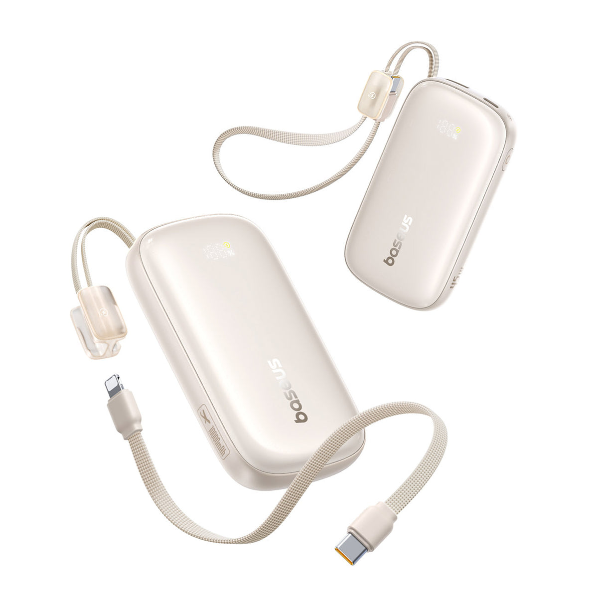 Baseus EnerFill FC21 Qpow 3 Ultra Powerbank 10000mAh 45W z wyświetlaczem cyfrowym z odłączanym kablem USB-C – Lightning