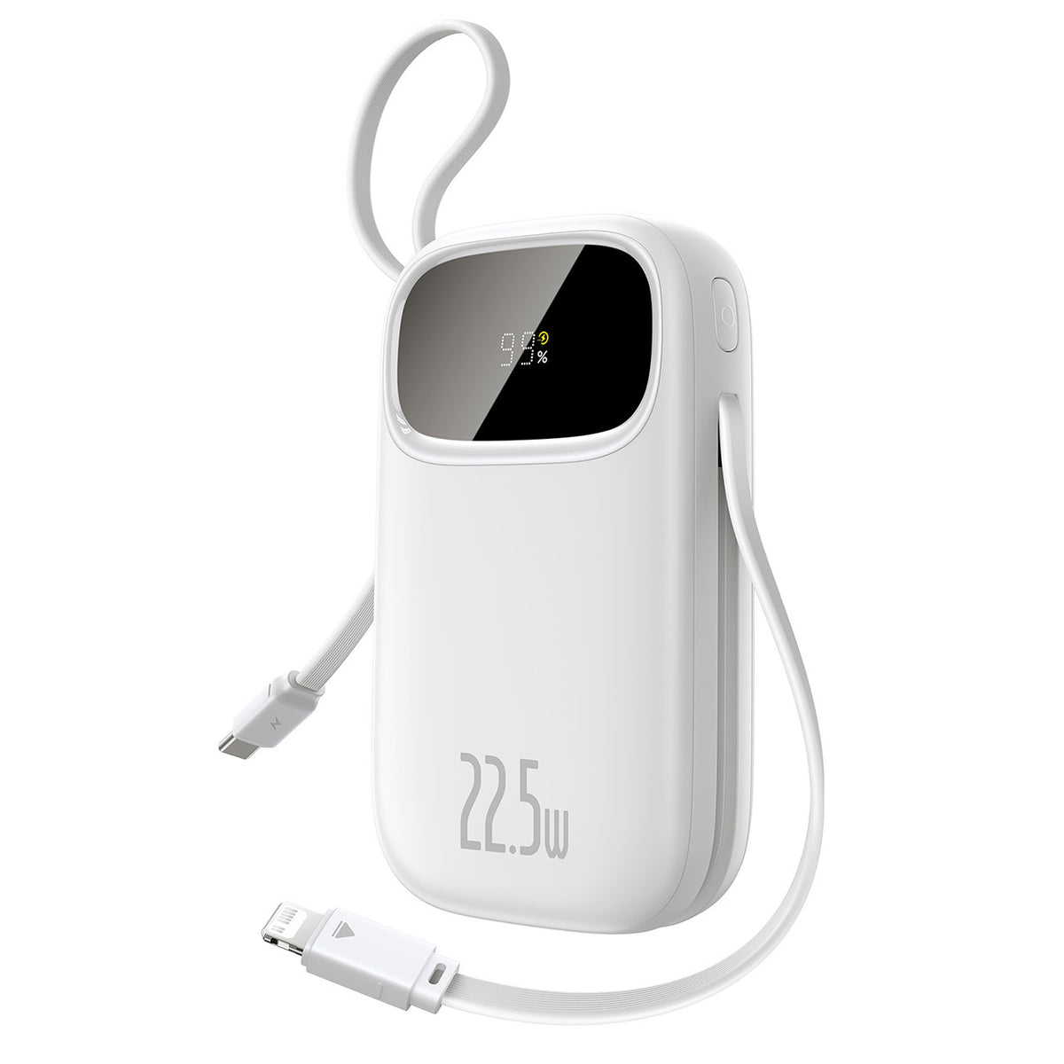 Powerbank Baseus EnerFill FC31 20000mAh 22.5W z wyświetlaczem cyfrowym i 2 wbudowanymi kablami (USB-C + Lightning)