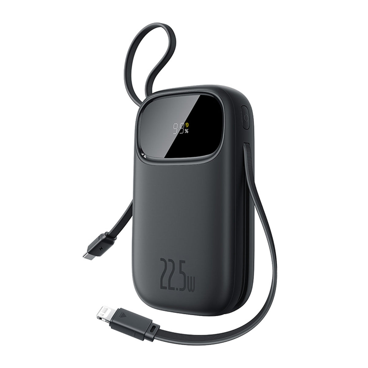 Powerbank Baseus EnerFill FC31 QPow3 10000mAh 22.5W z wyświetlaczem cyfrowym i 2 wbudowanymi kablami (USB-C + Lightning)
