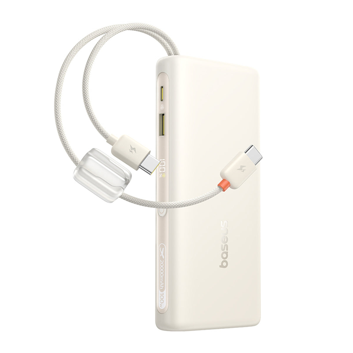 Baseus EnerFill FC41 Powerbank 20000mAh 100W z wyświetlaczem cyfrowym i dwoma wbudowanymi kablami USB-C