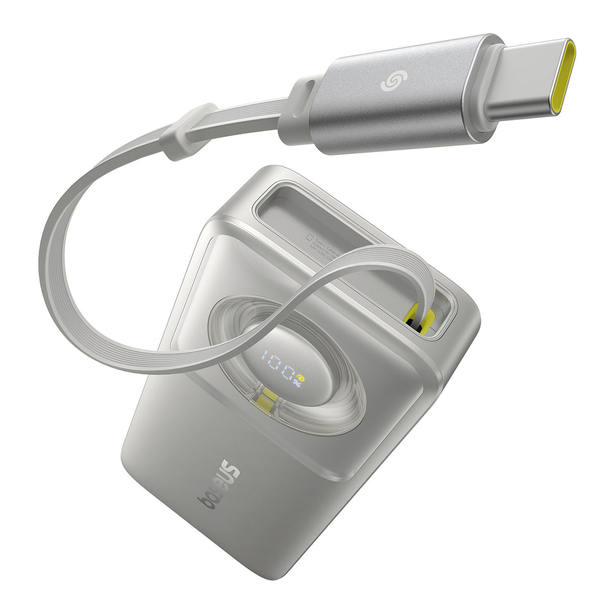 Powerbank Baseus Free2Pull 10000mAh 30W z portem USB-C i rozwijanym kablem USB-C