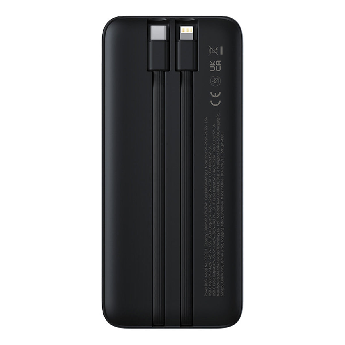 Baseus Lipow Powerbank 10000mAh 22.5W z podwójnym wbudowanym kablem i wyświetlaczem