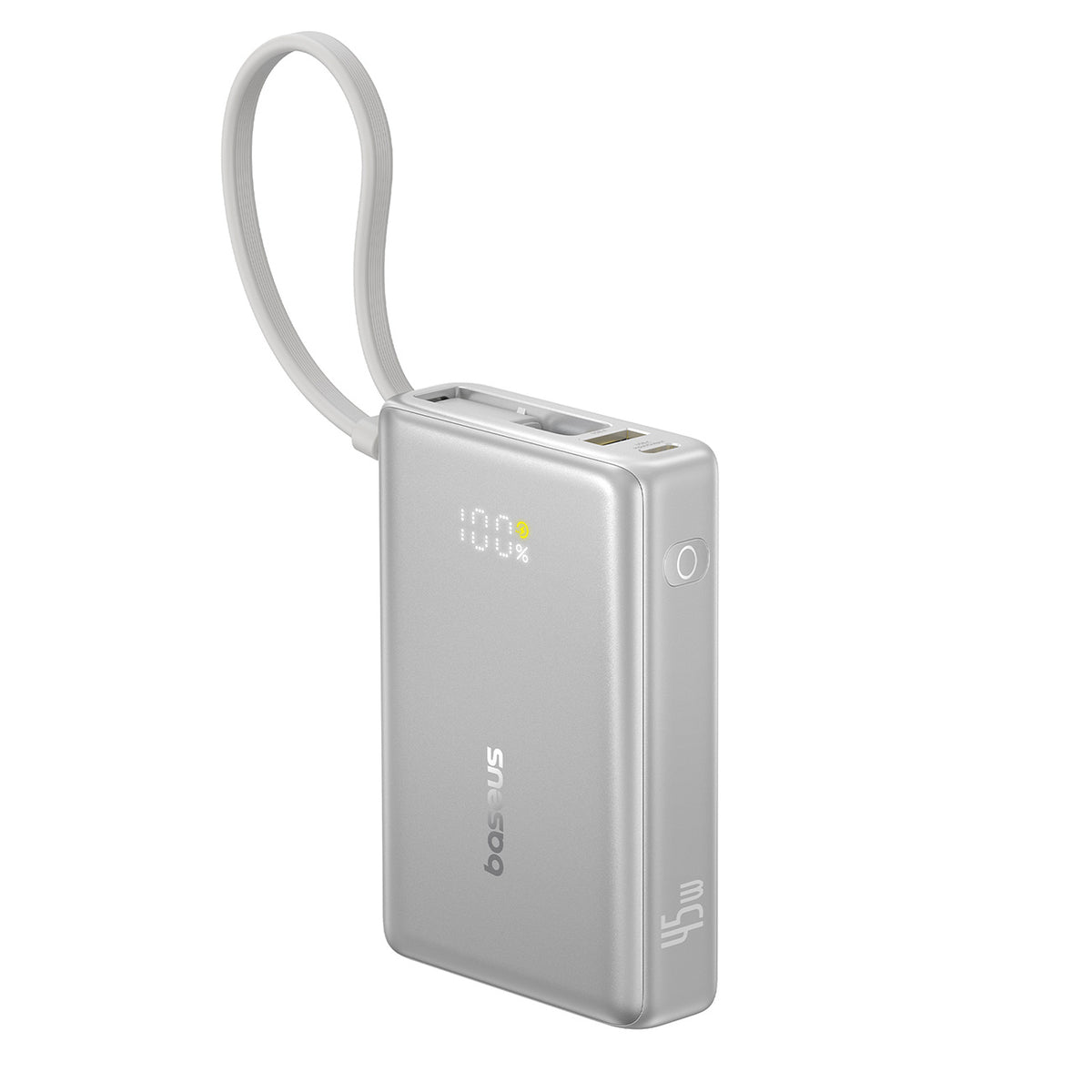 Baseus PicoGo Powerbank 10000mAh 45W z wyświetlaczem cyfrowym i wbudowanym kablem USB-C