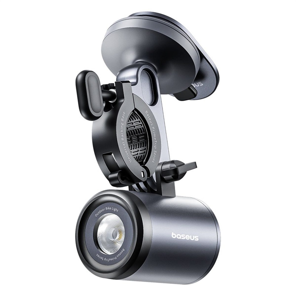 Baseus PrimeTrip Uchwyt rowerowy z lampką LED 2w1 3000mAh IP68