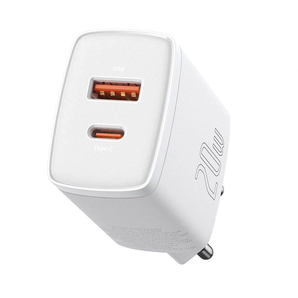 Szybka ładowarka sieciowa USB-A / USB-C Baseus Compact CCXJ-B02 20W 3A PD QC 3.0