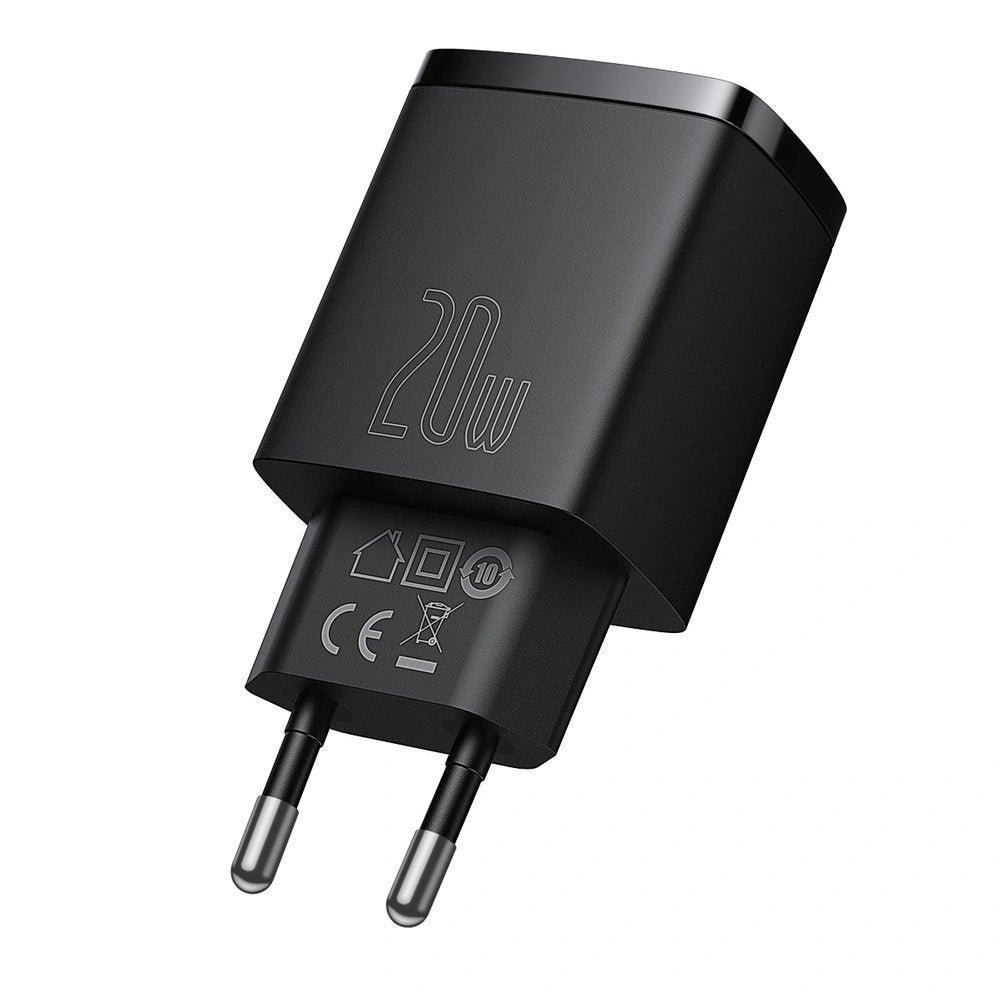 Szybka ładowarka sieciowa USB-A / USB-C Baseus Compact CCXJ-B02 20W 3A PD QC 3.0