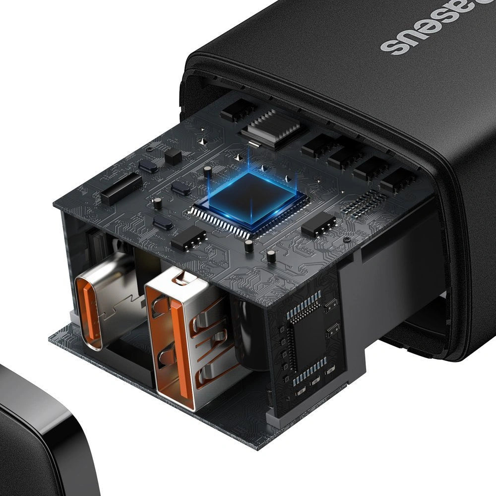 Szybka ładowarka sieciowa USB-A / USB-C Baseus Compact CCXJ-B02 20W 3A PD QC 3.0