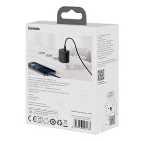 Szybka ładowarka sieciowa USB-A / USB-C Baseus Compact CCXJ-B02 20W 3A PD QC 3.0