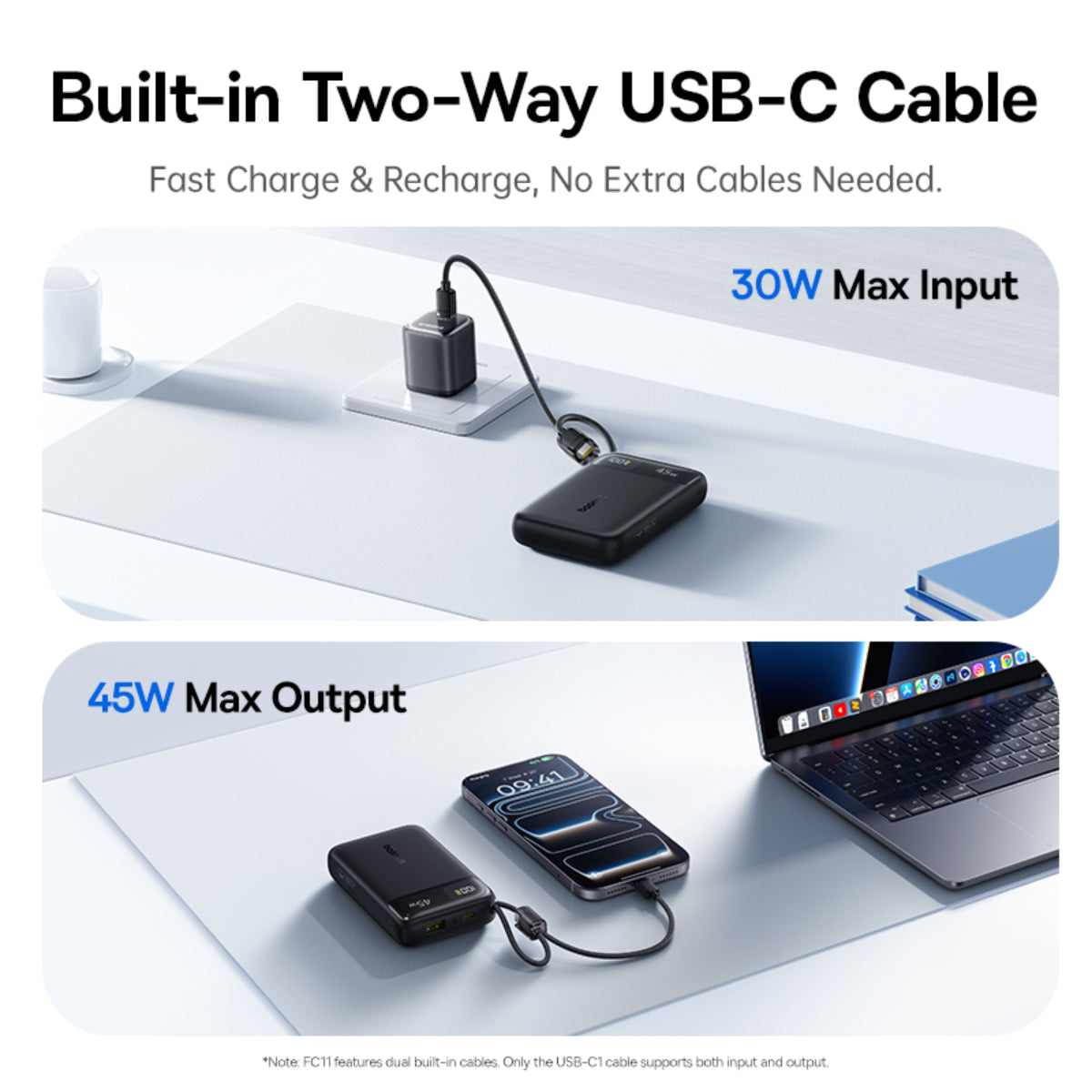 Baseus EnerFill FC11 Power Bank with Cables 20000mAh 45W