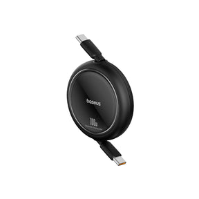 Baseus Free2Pull Mini Rozciągany Kabel USB-C 100W – czarny
