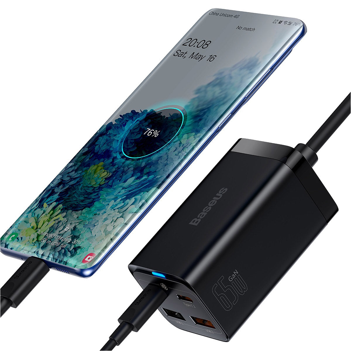 Baseus GaN3 Pro Ładowarka biurkowa 4-portowa 65W