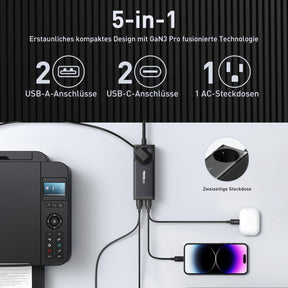 Baseus GaN3 Pro Desktop Powerstrip AC+2U+2C 100W