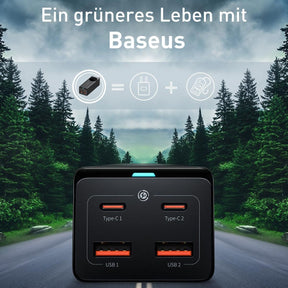 Baseus GaN3 Pro Desktop Powerstrip AC+2U+2C 100W