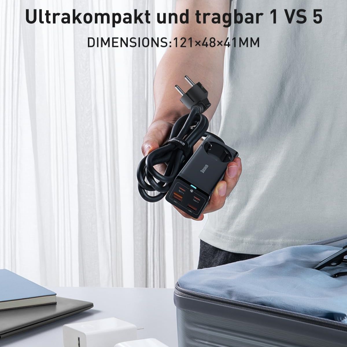 Baseus GaN3 Pro Desktop Powerstrip AC+2U+2C 100W