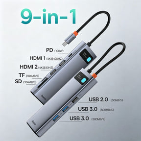 Baseus Metal Gleam Series 9-in-1 USB C HUB