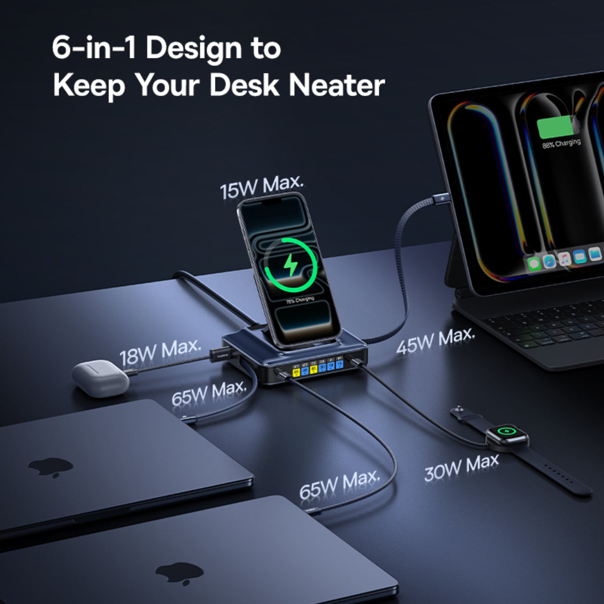 Baseus Nomos NH21 6-in-1 Desktop Charging Station 245W