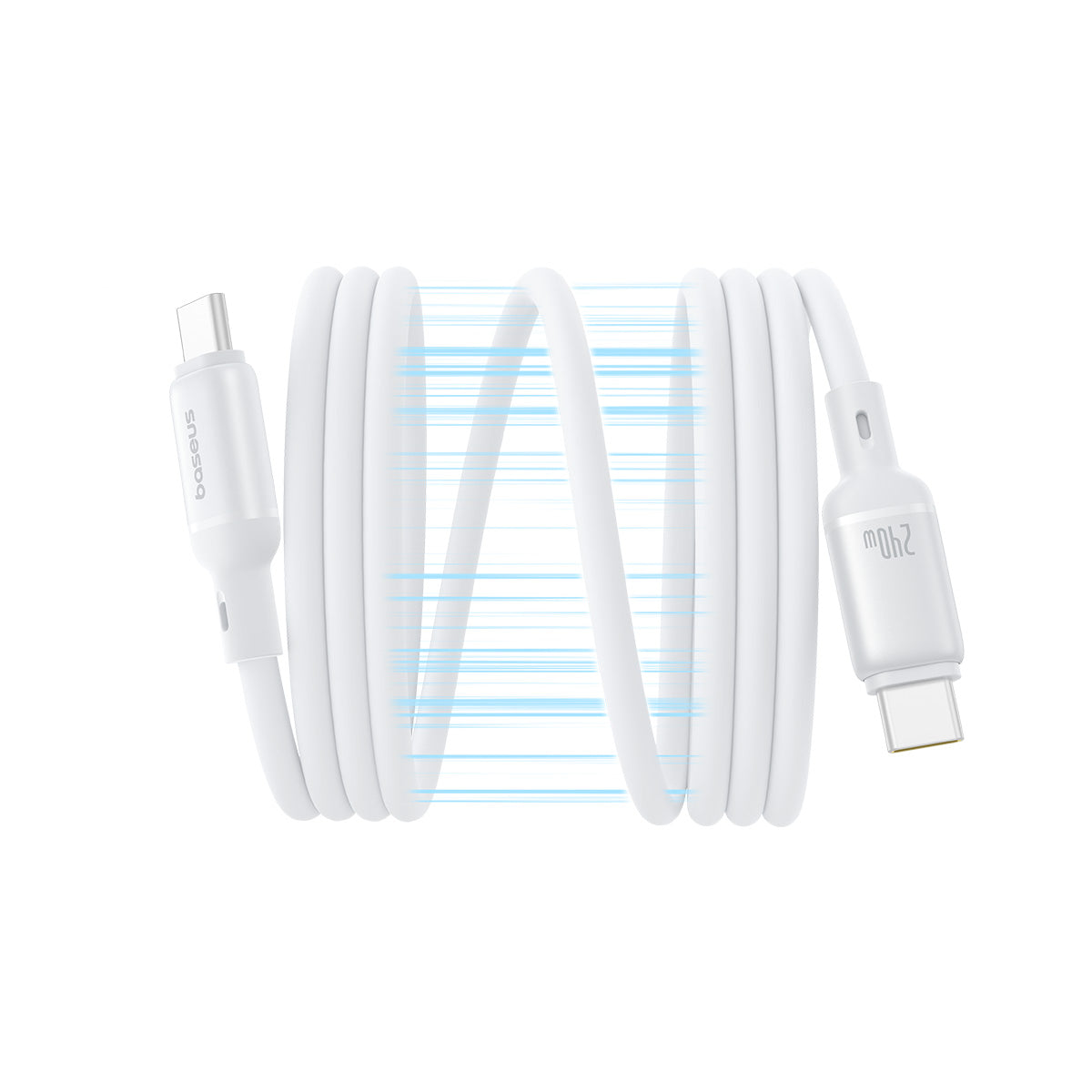 Baseus PicoGo Magnetic USB-C to USB-C Cable 240W White