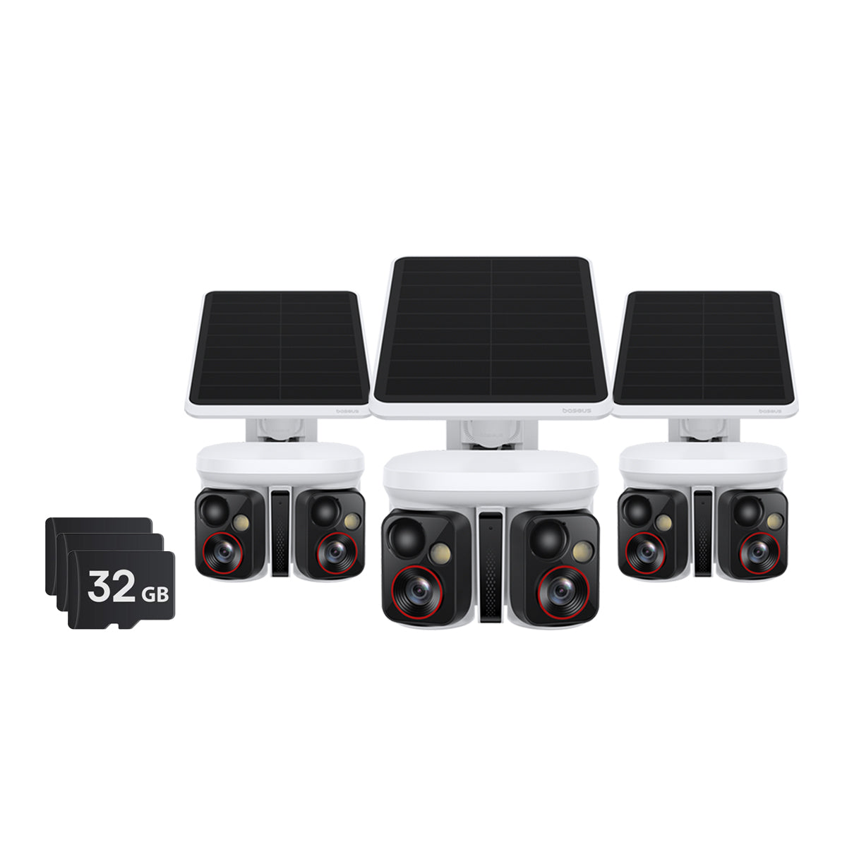 Baseus Security X1 Pro Outdoor Dual Camera EU With 32GB SD Card 3-Pack
