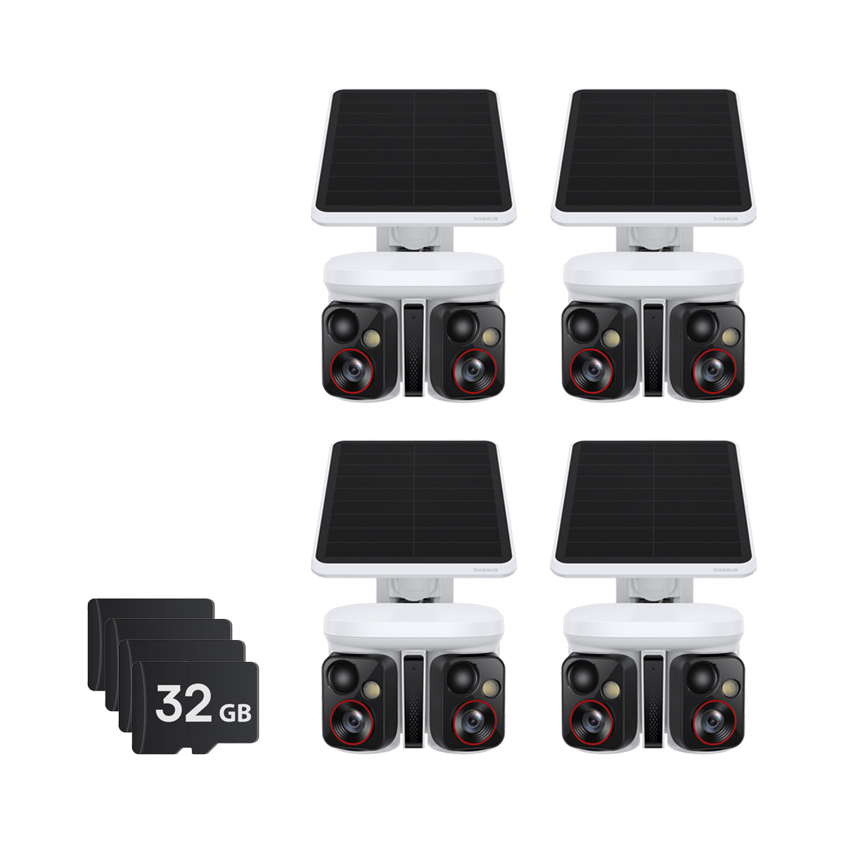 Baseus Security X1 Pro Outdoor Dual Camera EU With 32GB SD Card 4-Pack