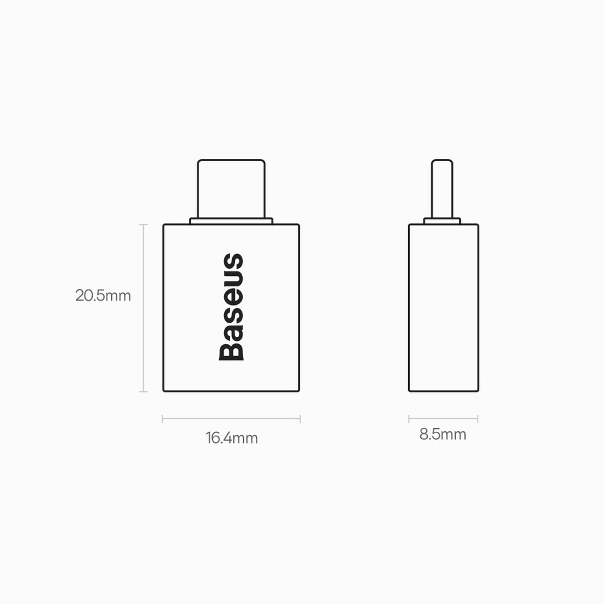 Adapter Baseus Ingenuity Series USB-C do USB-A 10Gb/s
