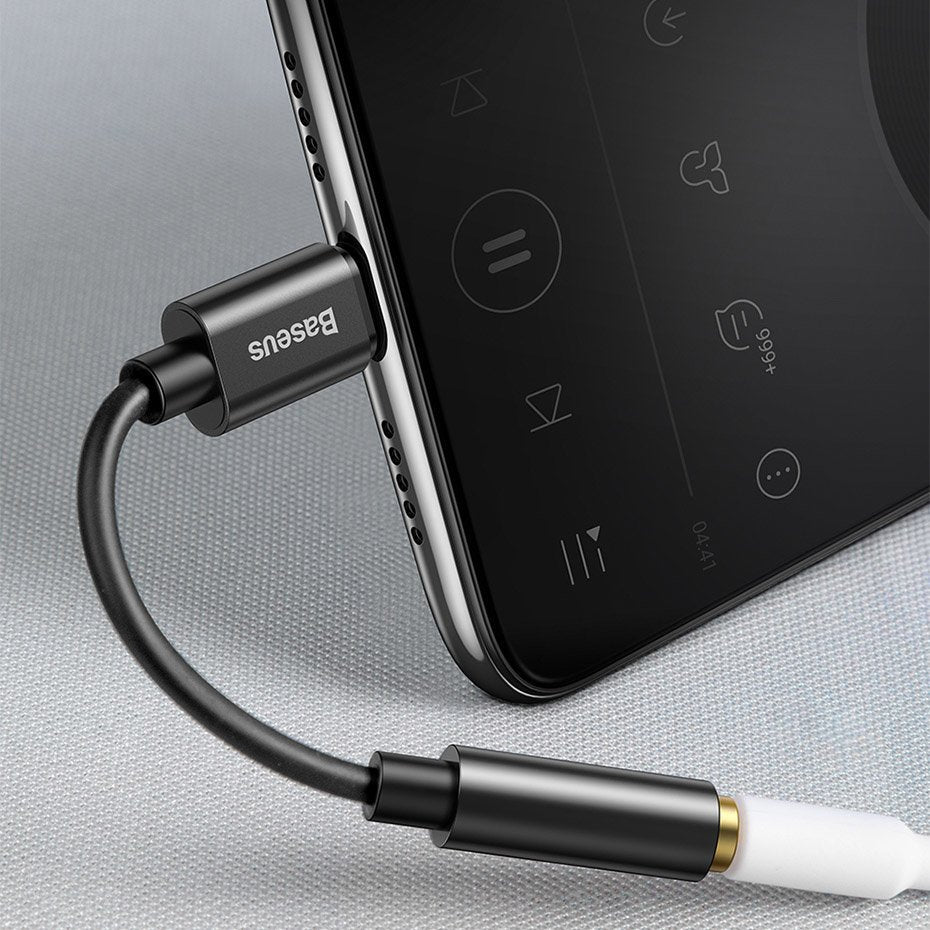 Adapter Baseus L54 do słuchawek USB-C / mini jack 3.5mm DAC 24 bit 48 KHz