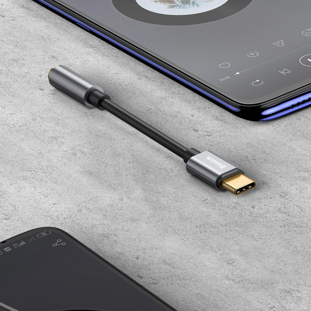 Adapter Baseus L54 do słuchawek USB-C / mini jack 3.5mm DAC 24 bit 48 KHz