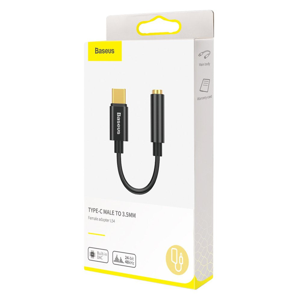Adapter Baseus L54 do słuchawek USB-C / mini jack 3.5mm DAC 24 bit 48 KHz
