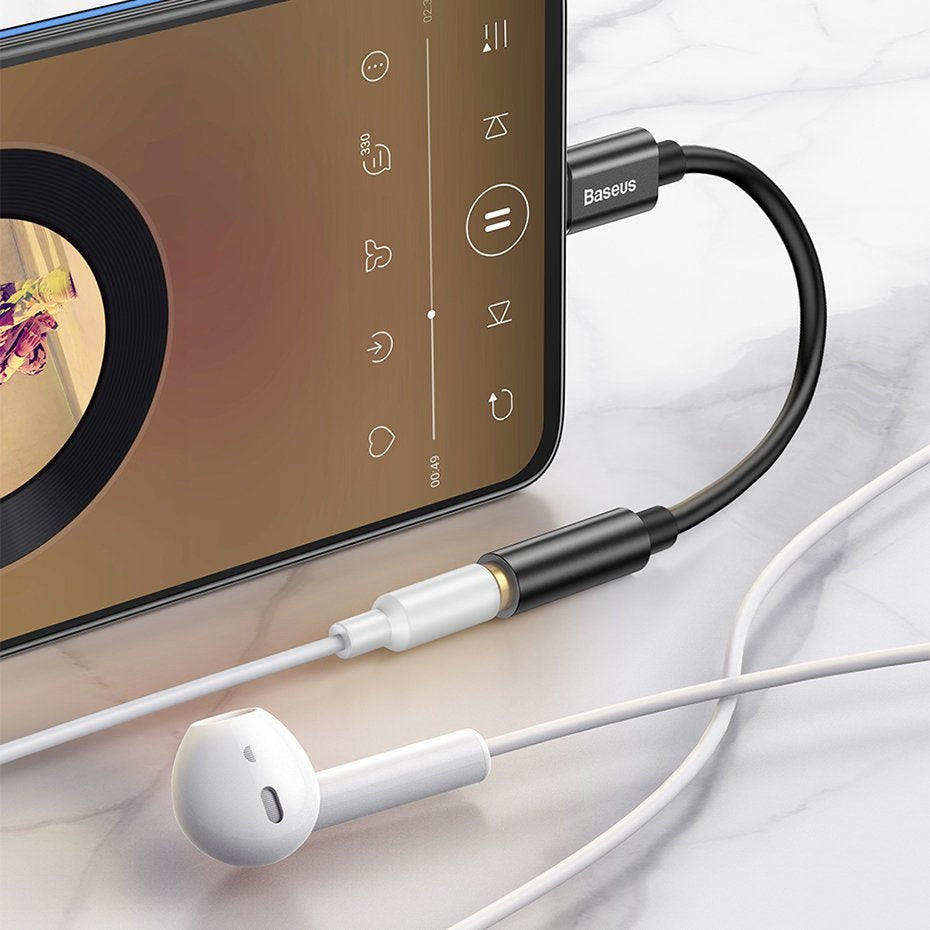 Adapter Baseus L54 do słuchawek USB-C / mini jack 3.5mm DAC 24 bit 48 KHz