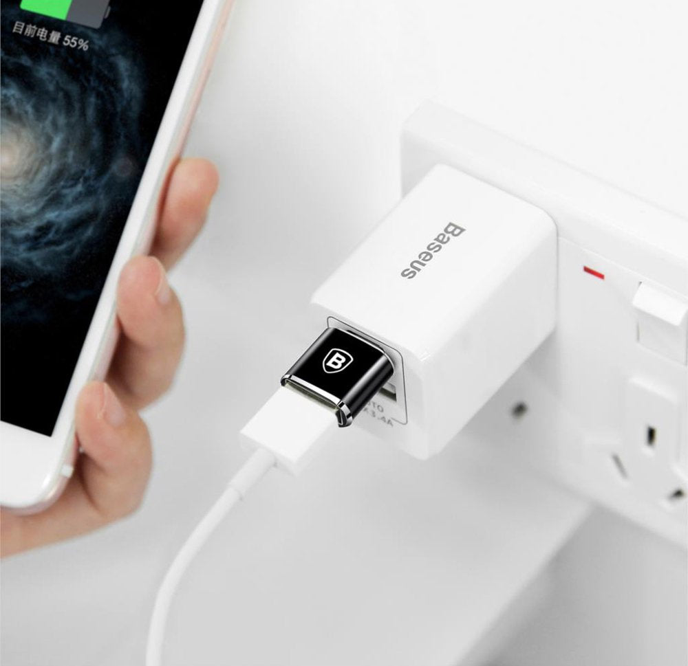 Adapter Baseus Mini przejściówka z USB-A na USB-C OTG