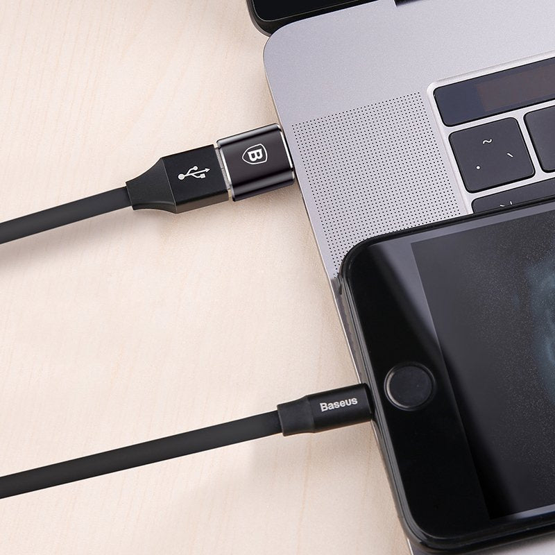 Adapter Baseus Mini przejściówka z USB-A na USB-C OTG