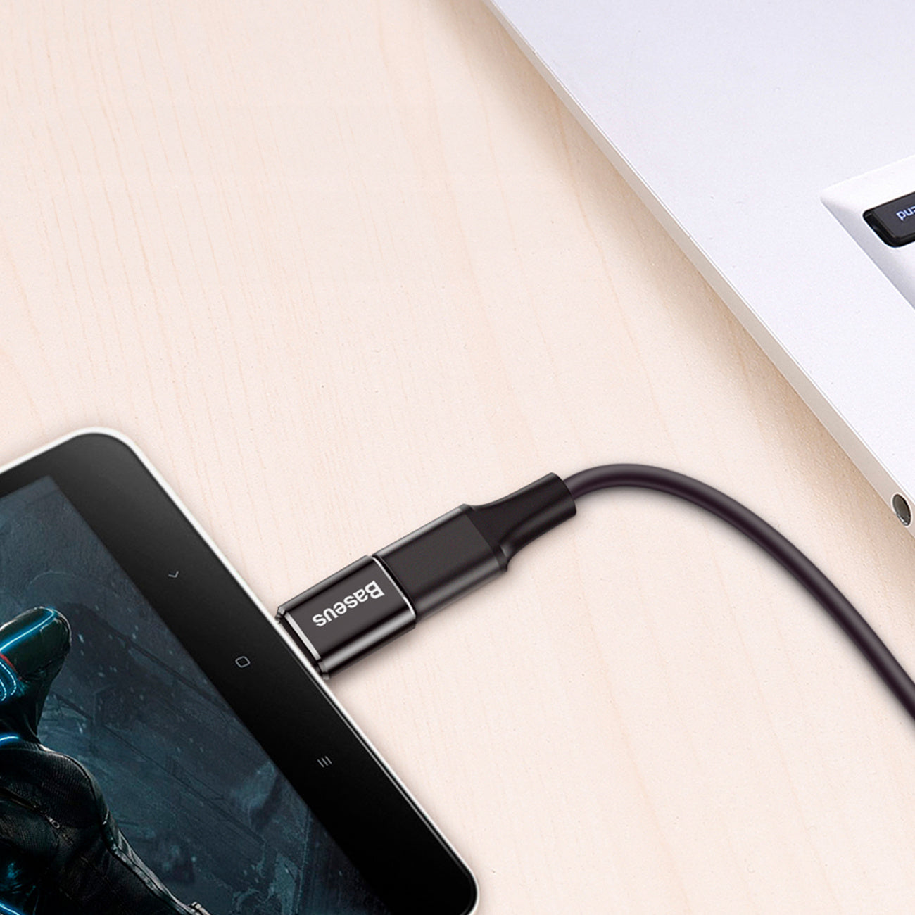 Adapter Baseus Mini przejściówka z micro USB na USB-C