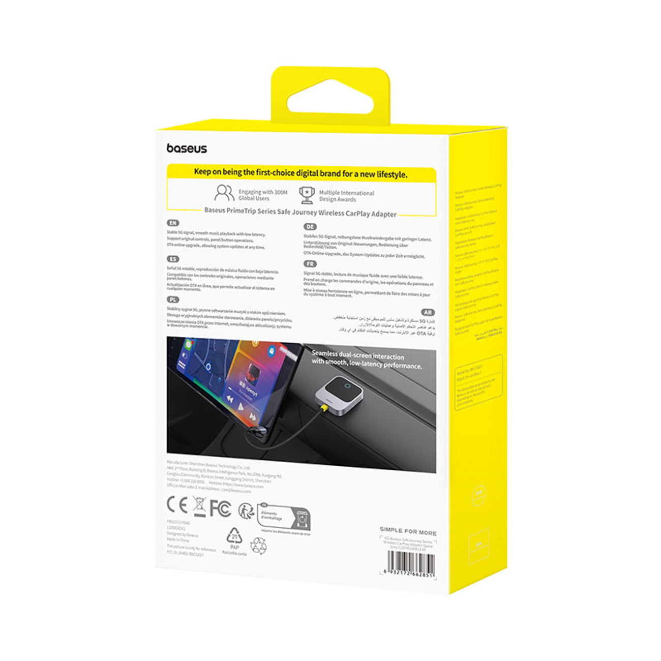 Adapter CarPlay Baseus SafeJourney Series bezprzewodowy