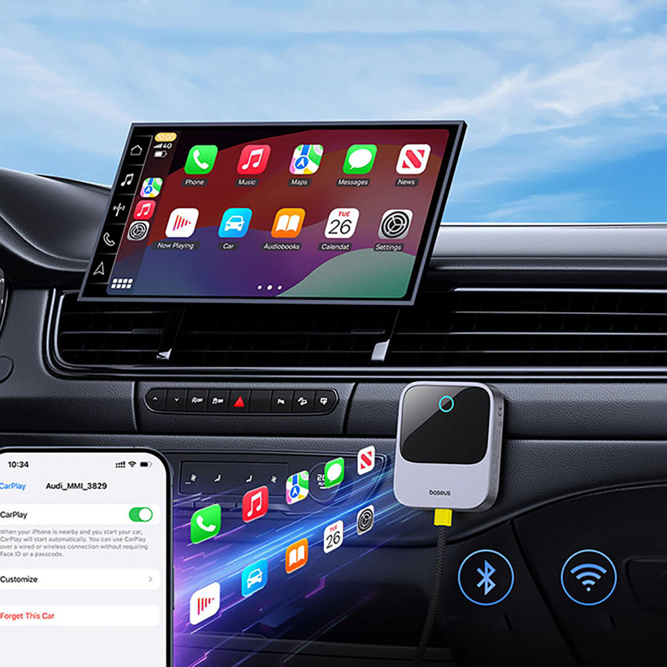Adapter CarPlay Baseus SafeJourney Series bezprzewodowy