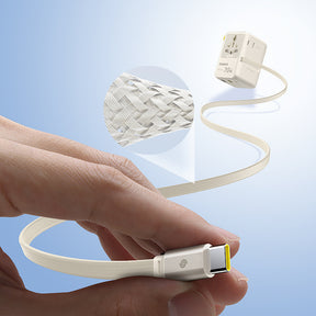 Baseus EnerCore CG11 Adapter podróżny 70W 6w1 ze zwijanym kablem USB-C