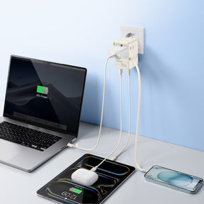Baseus EnerCore CG11 Adapter podróżny 70W 6w1 ze zwijanym kablem USB-C