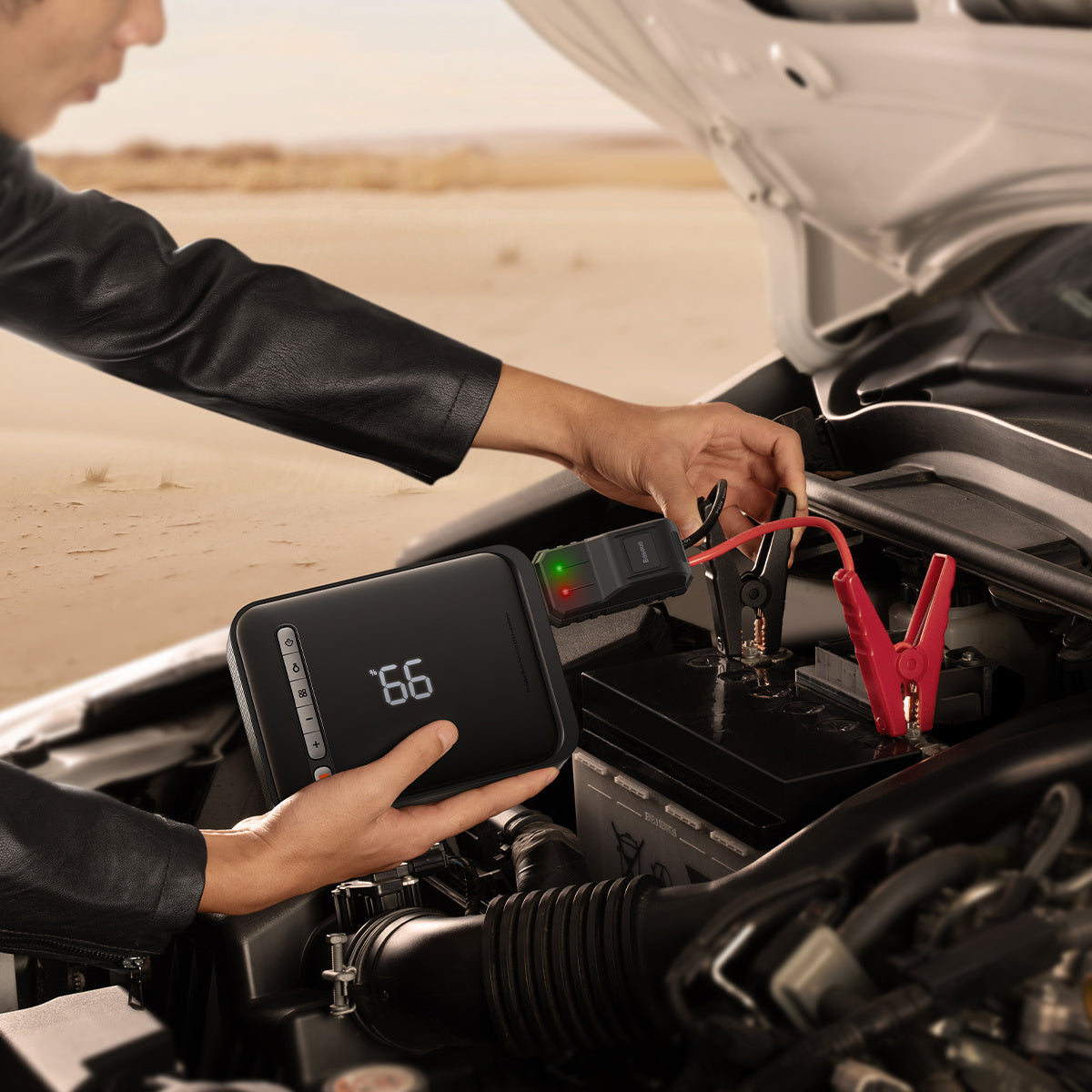 Baseus 2w1 Jump Starter 8000mAh (1000A/500A) / Kompresor do opon 5-150 PSI