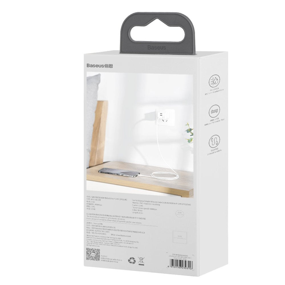 Baseus 2x kabel USB-A – Lightning szybkie ładowanie 1,5 m (TZCALZJ-02)