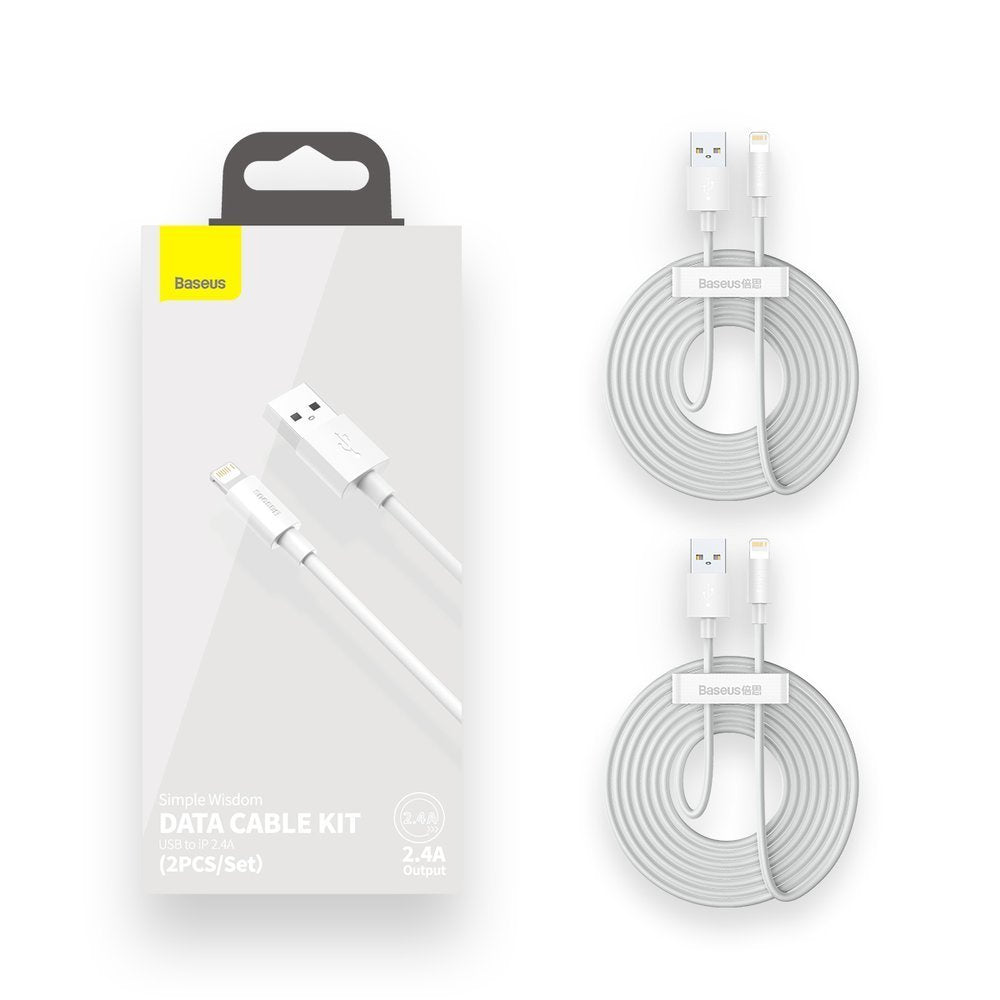 Baseus 2x kabel USB-A – Lightning szybkie ładowanie 1,5 m (TZCALZJ-02)