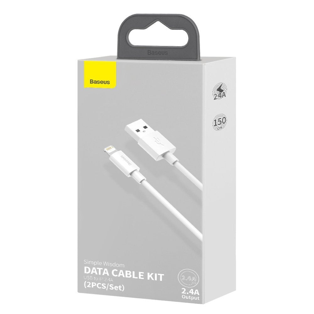 Baseus 2x kabel USB-A – Lightning szybkie ładowanie 1,5 m (TZCALZJ-02)