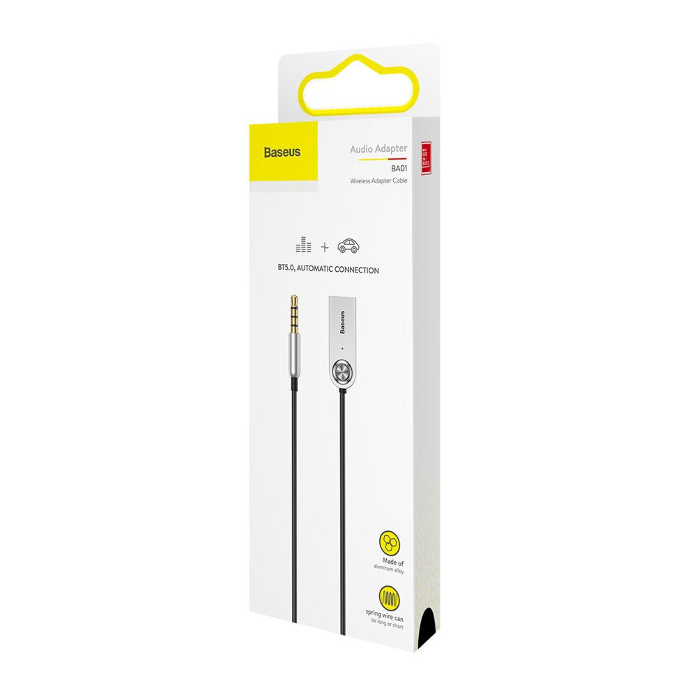Baseus BA01 Odbiornik dźwięku Bluetooth 5.0 adapter audio AUX jack