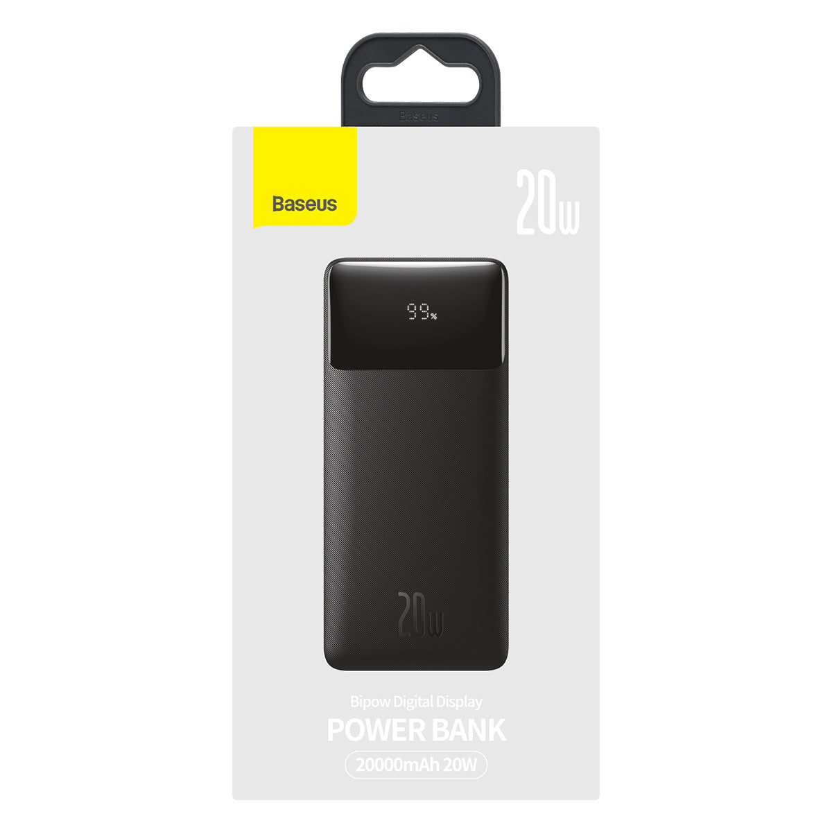 Baseus Bipow Powerbank z szybkim ładowaniem 20000mAh 20W (Overseas Edition) + kabel USB-A – Micro USB 0,25m