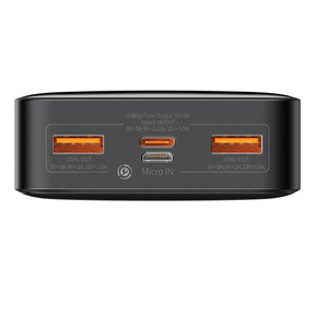 Baseus Bipow Powerbank z szybkim ładowaniem 20000mAh 20W (Overseas Edition) + kabel USB-A – Micro USB 0,25m